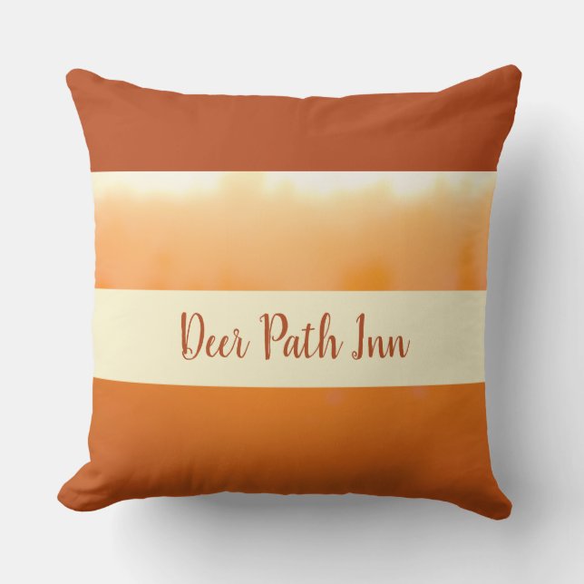 Sunset Orange Earthtone Fall Earth Tones Template Cushion (Front)
