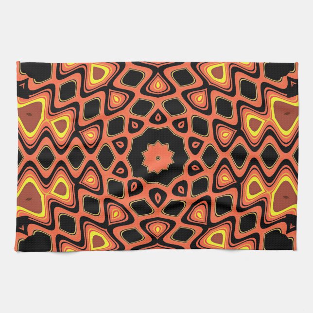 SUNSET ORANGE TEA TOWEL (Horizontal)