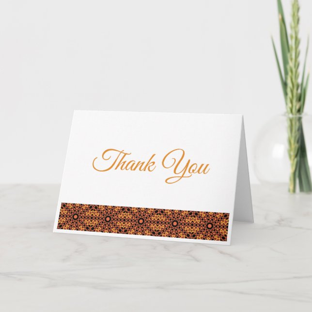 SUNSET ORANGE THANK YOU CARD (Front)