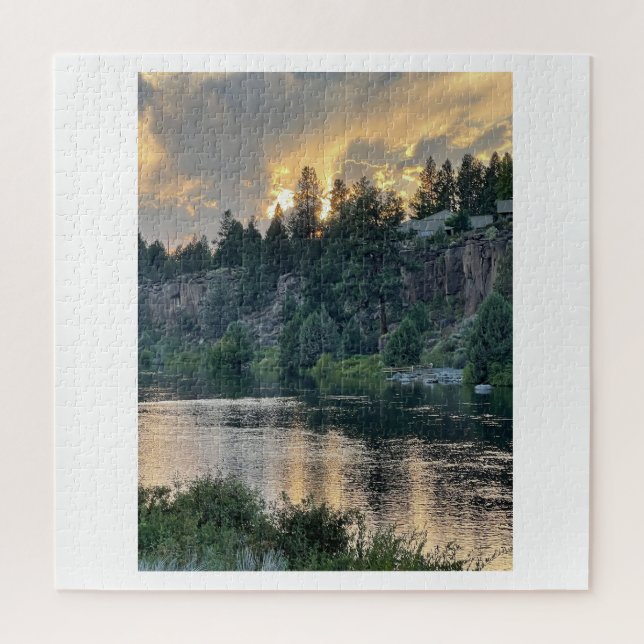 Sunset Over a River Jigsaw Puzzle (Vertical)