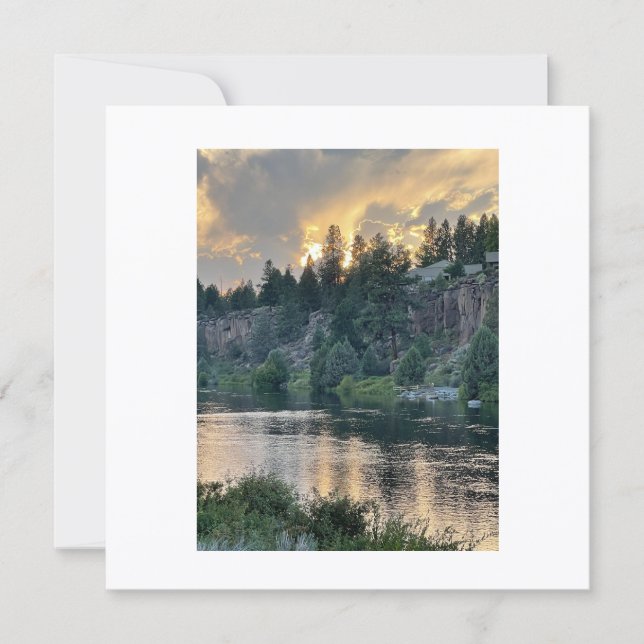 Sunset Over a River Thank You Card (Front)