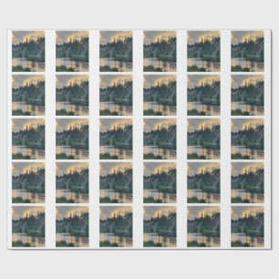 Sunset Over a River Wrapping Paper
