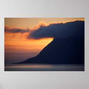 Sunset Over Alesund Coastline Poster