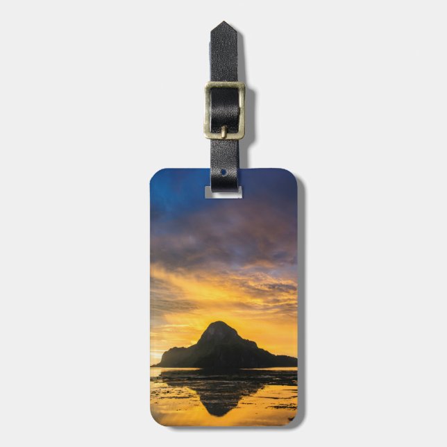 Sunset Over Bacuit Archipelago Luggage Tag (Front Vertical)