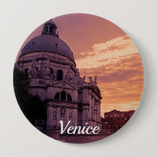 Sunset over Basilica in Venice 10 Cm Round Badge