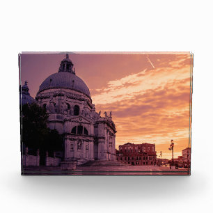 Sunset over Basilica in Venice Photo Block