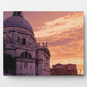 Sunset over Basilica in Venice Plaque