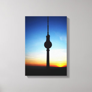 Sunset over Berlin Canvas Print