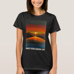 Sunset over Canyon Lake Painting by Alfred Fox T-Shirt