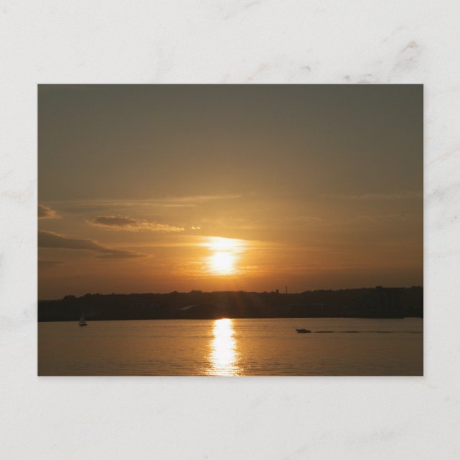 Sunset over Cardiff Bay Postcard (Front)