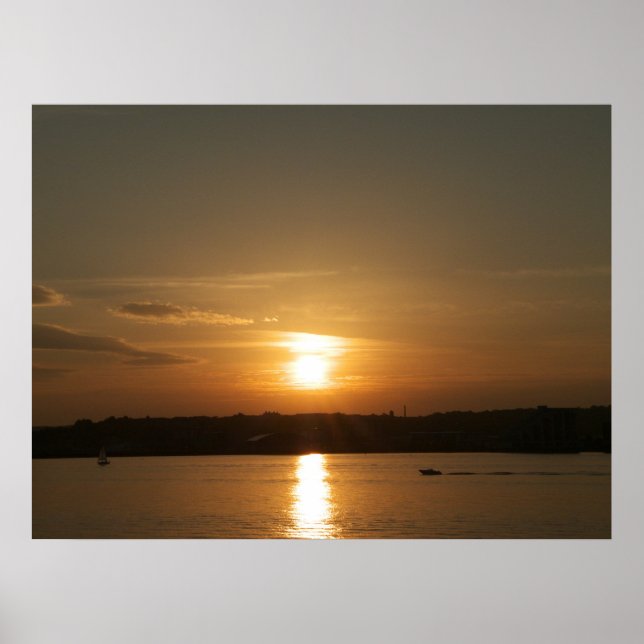 Sunset over Cardiff Bay Poster (Front)