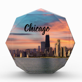Sunset Over Chicago Photo Block