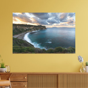 Sunset Over Cliffs, a stunning Canvas Print