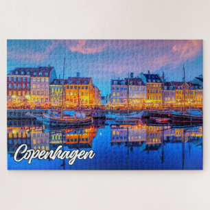 Sunset Over Copenhagen, Denmark Jigsaw Puzzle