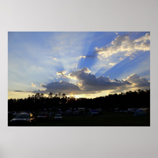 Sunset Over Deerlick Astronomy Village Poster (Front)