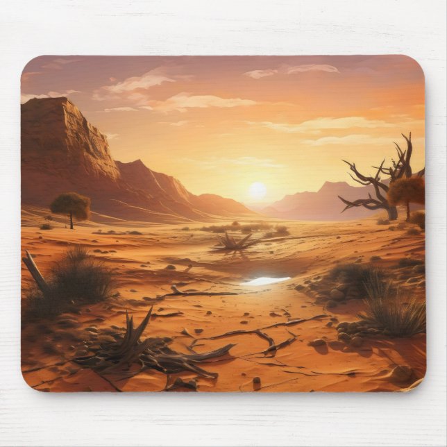 Sunset over Desert Mouse Pad (Front)