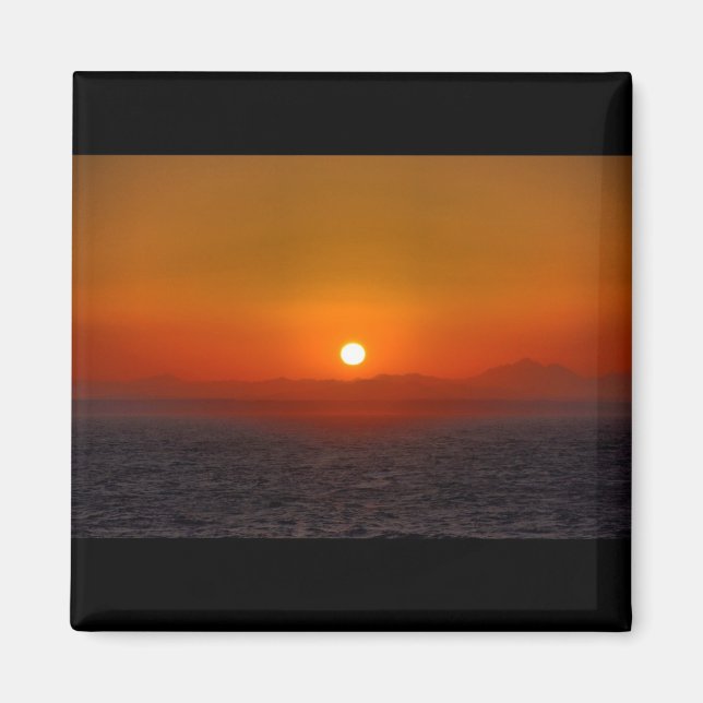 Sunset over Egyptian mountains Magnet (Front)