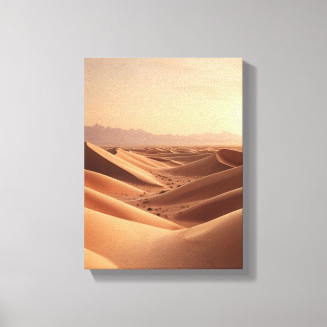 Sunset Over Endless Dunes Canvas Print (Front)