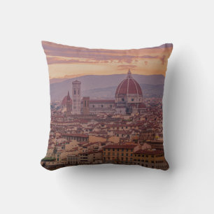Sunset over Florence, Italy Cushion