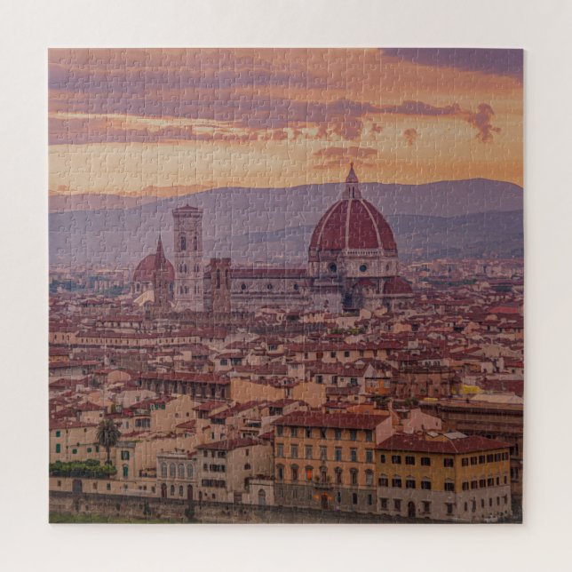 Sunset over Florence, Italy Jigsaw Puzzle (Vertical)