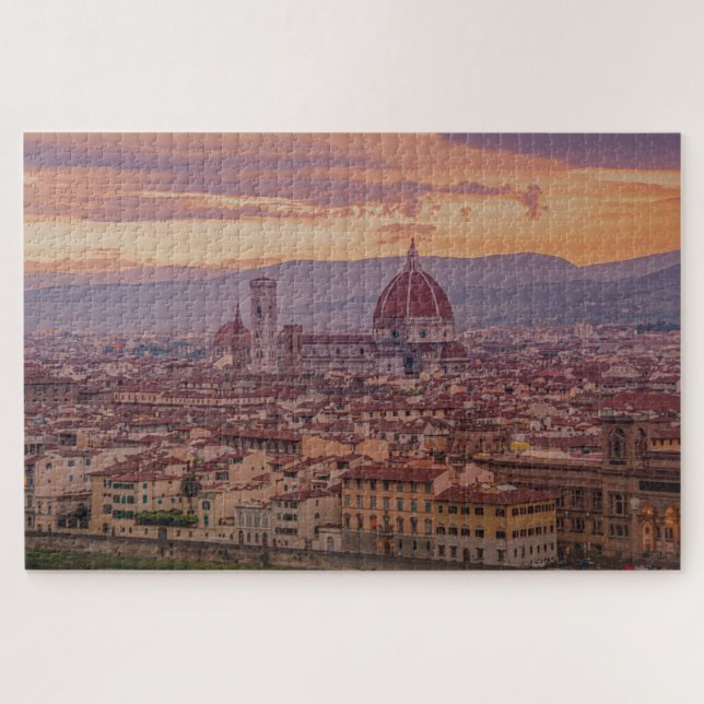 Sunset over Florence, Italy Jigsaw Puzzle (Horizontal)