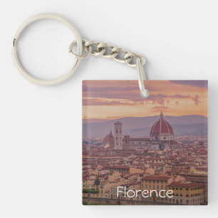 Sunset over Florence, Italy Key Ring