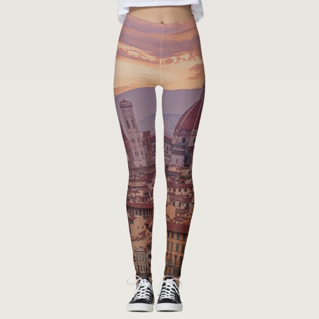 Sunset over Florence, Italy Leggings (Front)
