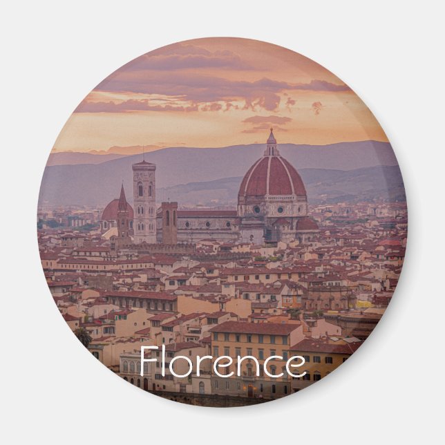 Sunset over Florence, Italy Magnet (Front)