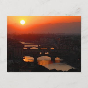 Sunset over Florence Postcard