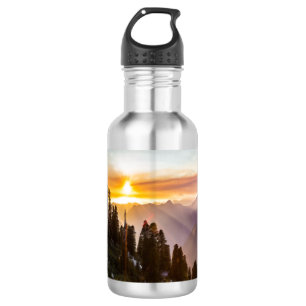 Sunset over forest photo 532 ml water bottle