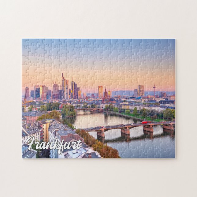 Sunset Over Frankfurt, Germany Jigsaw Puzzle (Horizontal)