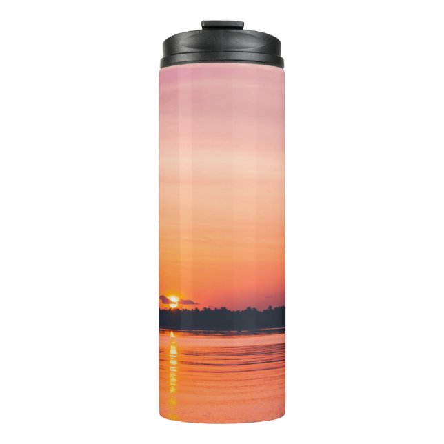 SUNSET OVER HORIZON THERMAL TUMBLER (Front)