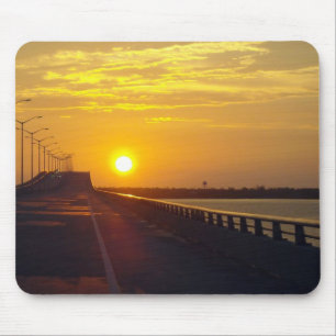 Sunset over HWY 90 Bay St. Louis Bridge Mouse Pad