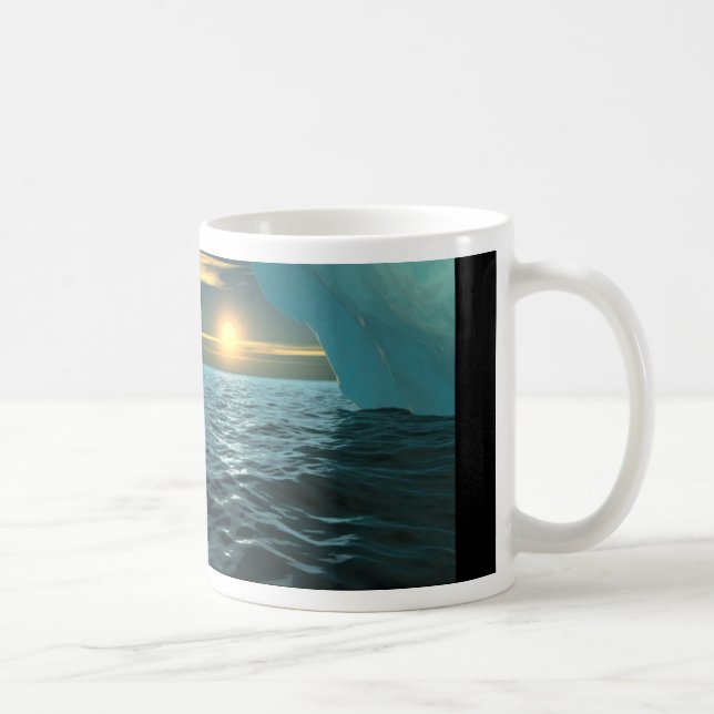 Sunset Over Ice Coffee Mug (Right)