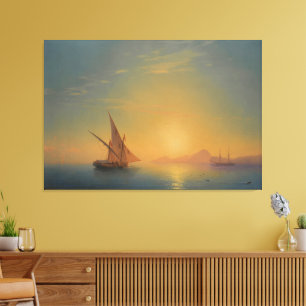 Sunset Over Ischia Canvas Print