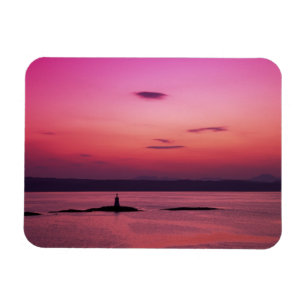 Sunset over Isle of Skye, from Mallaig, Magnet