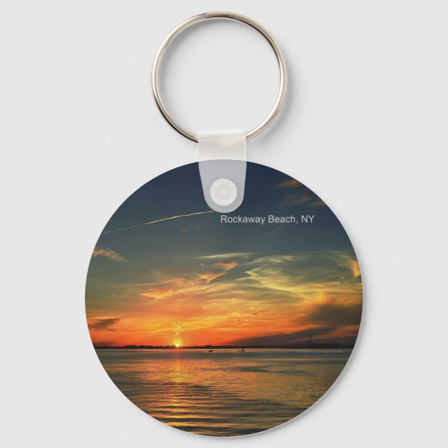 Sunset Over Jamaica Bay in Rockaway Keychain (Front)