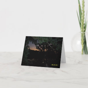 Sunset over lake in Forest Lake, Minnesota Card