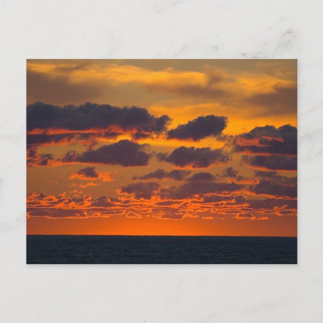 Sunset Over Lake Michigan, Ludington, Michigan Postcard (Front)