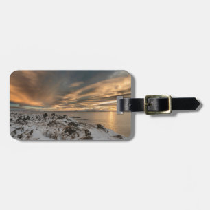 Sunset over lake Myvatn, Iceland Luggage Tag