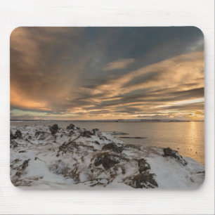 Sunset over lake Myvatn, Iceland Mouse Pad