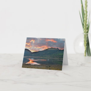 Sunset over Loch Long, Arrochar Greeting card
