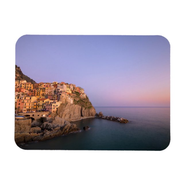 Sunset over Manarola village in Cinque Terre Magnet (Horizontal)