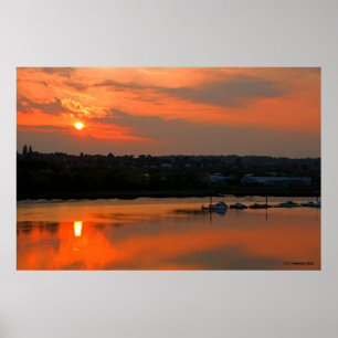 Sunset Over Medway Print