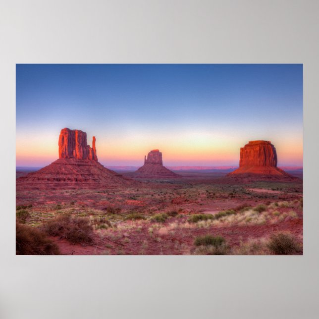 Sunset Over Monument Valley Arizona Poster (Front)
