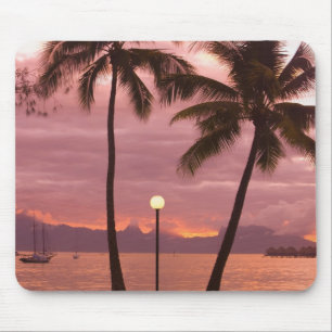 Sunset over Moorea from Sofitel Maeva Beach Mouse Pad