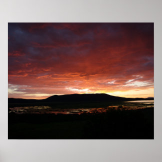 Sunset over Mormon Lake Poster