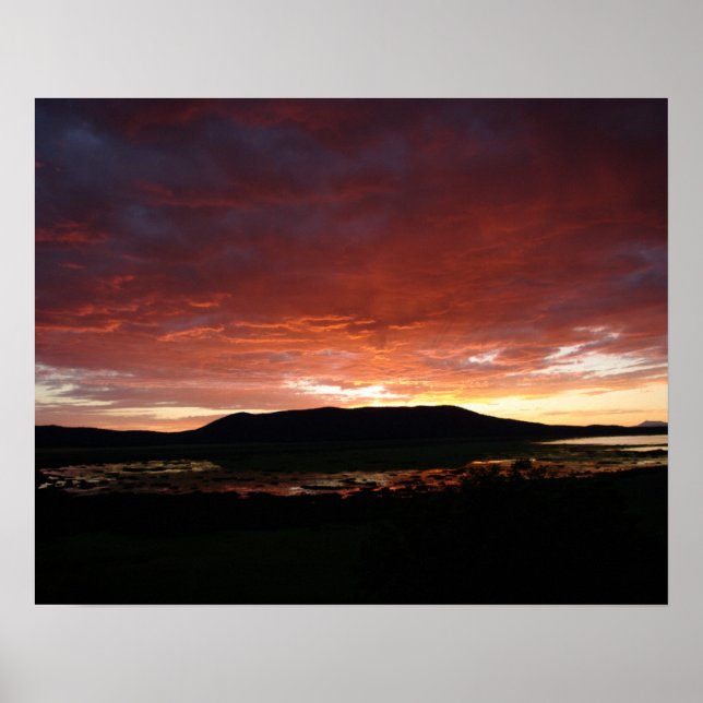Sunset over Mormon Lake Poster (Front)