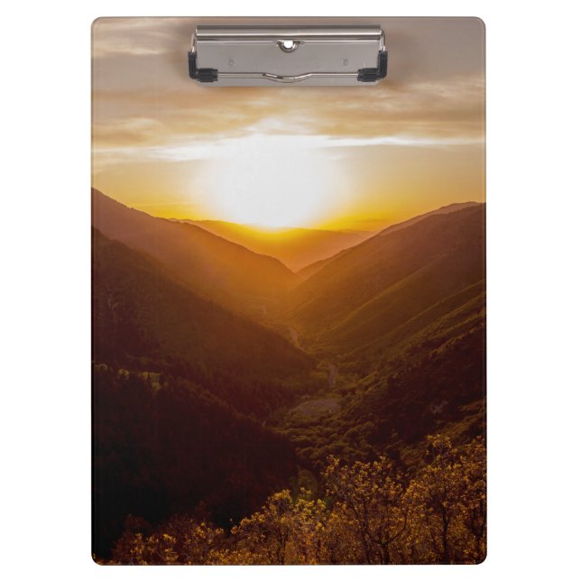Sunset Over Mountains Landscape Clipboard (Front)
