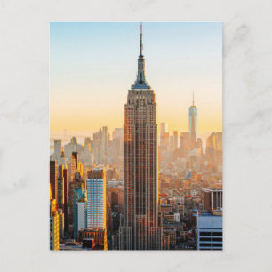 Sunset Over New York Postcard